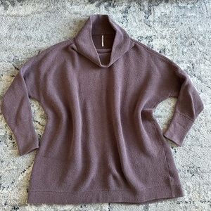 NWT Free People Ottoman Slouchy Tunic Sweater size S, raisin color